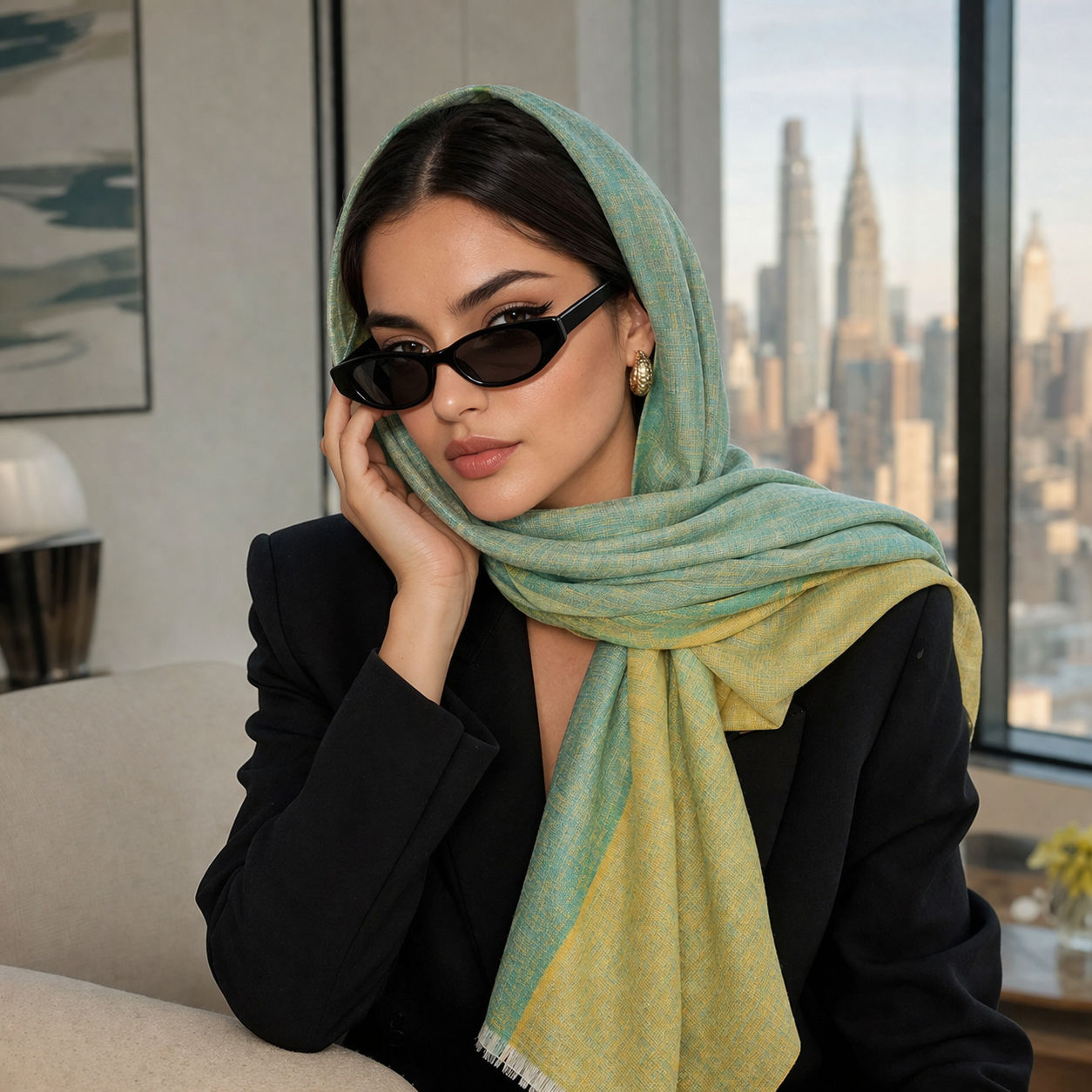 Reversible Wool Shawl